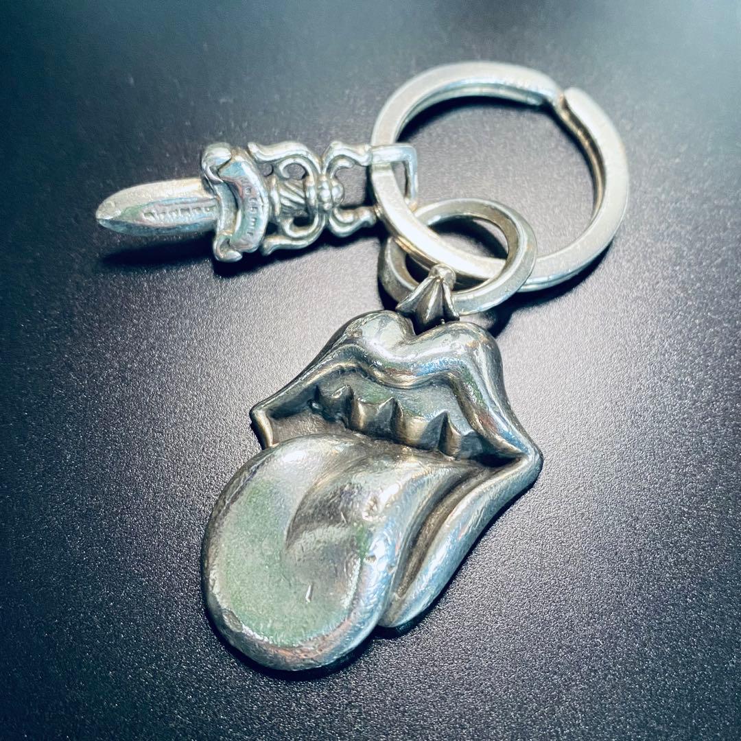 クロムハーツ キーリング ローリングストーンズ リップ&タン スプリットダガー