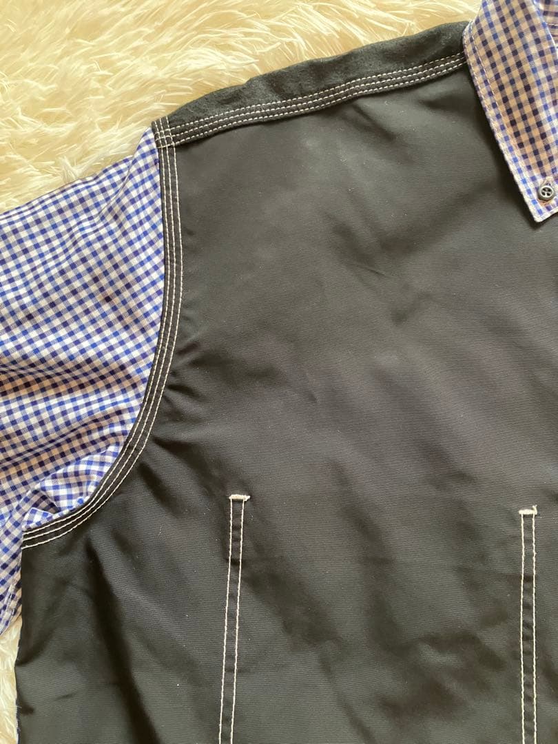 junya watanabe man 切り替えシャツ　ギンガムチェック　Mサイズ