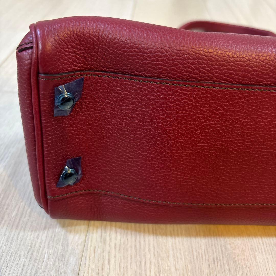 新品未使用　美品Cartier【カルティエ】マルチェロ　ハンドバッグ　赤ボルドー
