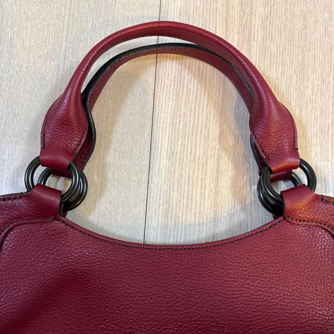 新品未使用　美品Cartier【カルティエ】マルチェロ　ハンドバッグ　赤ボルドー
