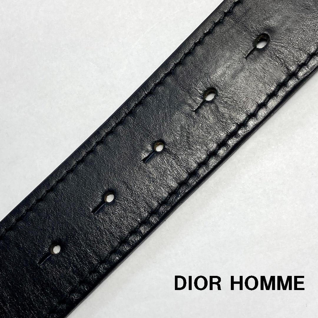ディオールオム Dior Homme シルバーロゴバックルベルト 85 エディ期