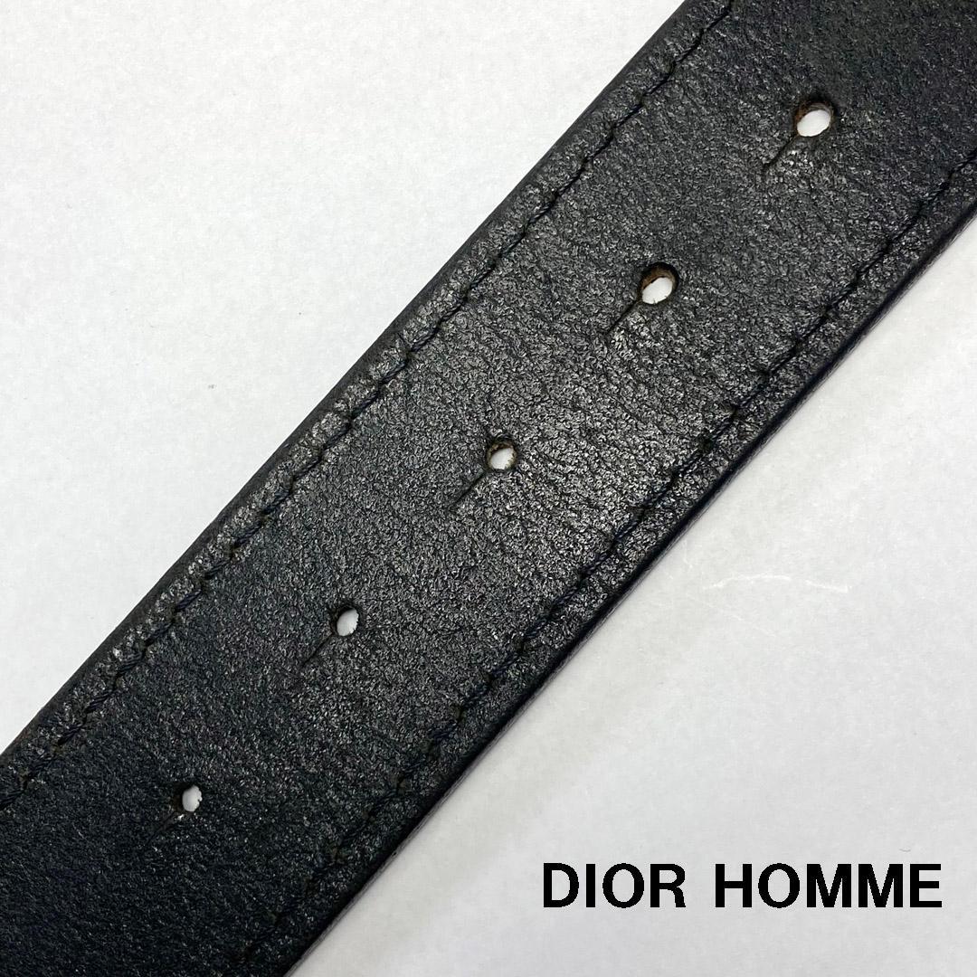 ディオールオム Dior Homme シルバーロゴバックルベルト 85 エディ期
