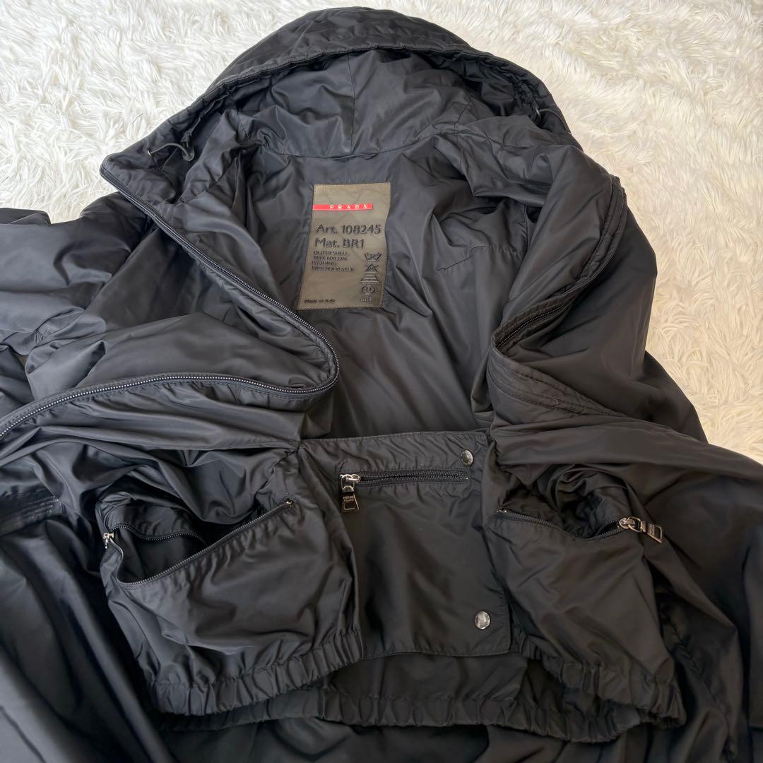 美品 希少 PRADA SPORTS サーモアダウンコート ブラック　40