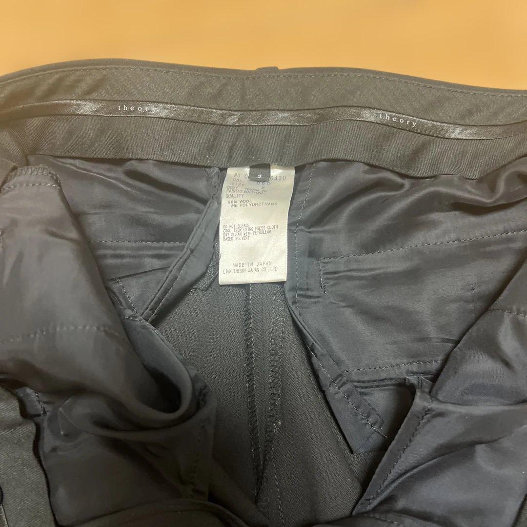 theory ブラック パンツスーツ