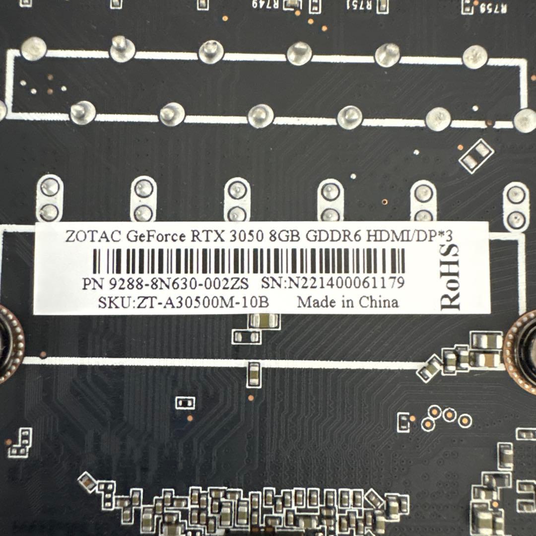 グラフィックボード・グラボ・ビデオカード ZOTAC GeForce RTX 3050 8GB GDDR6
