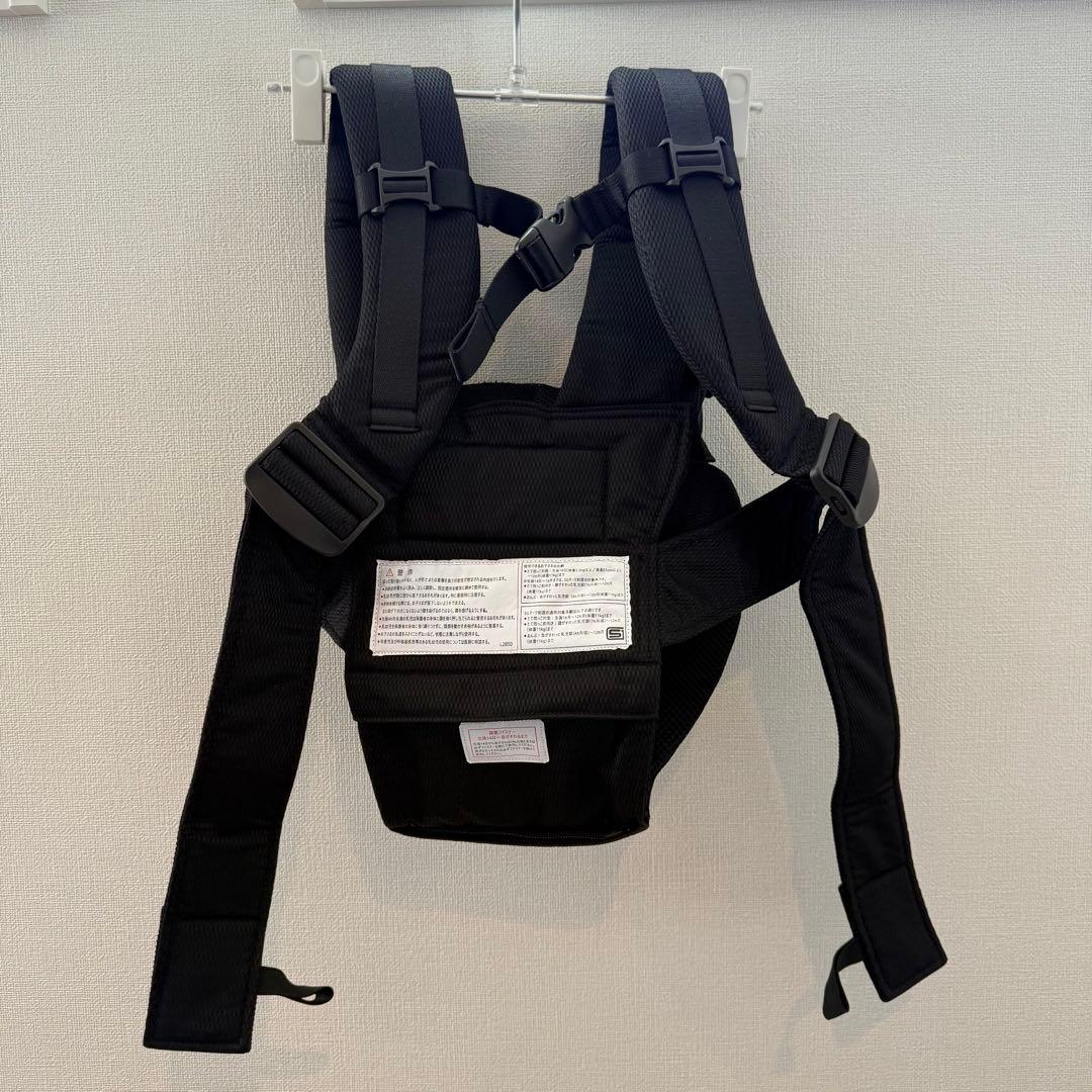 【保証書あり】miki HOUSE ファーストベビーキャリア ブラック　抱っこ紐