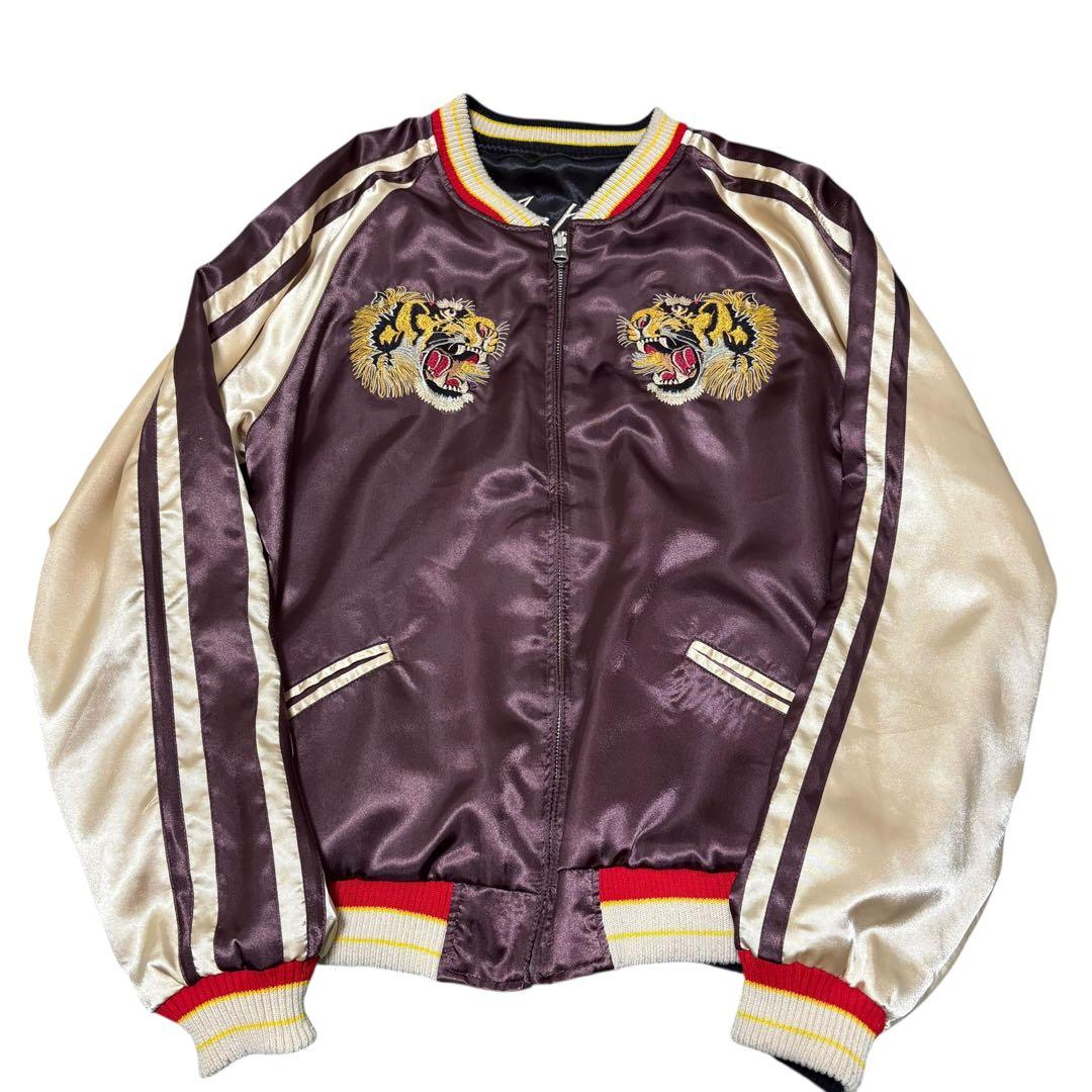 希少　archive ヴィンテージ　スカジャン　虎鷹刺繍　reversible