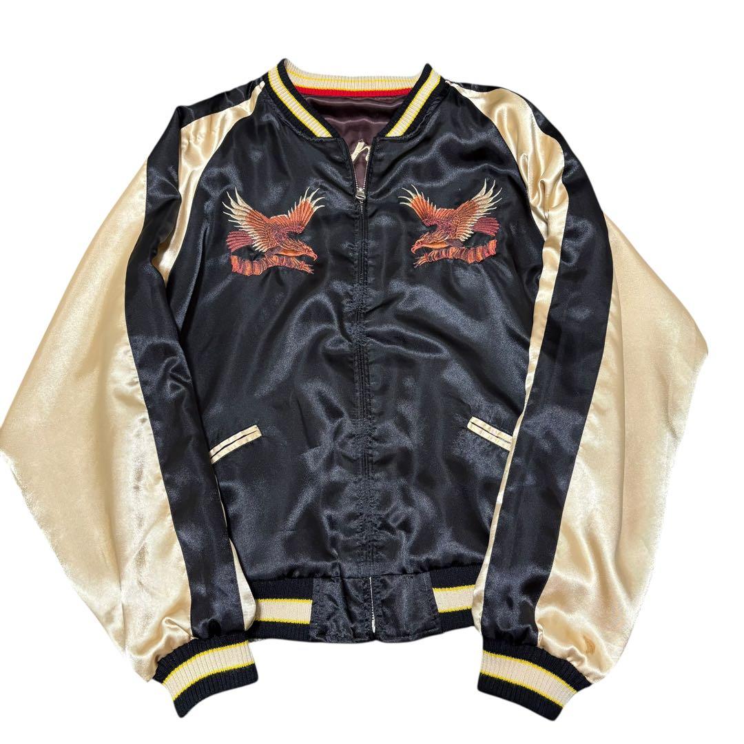 希少　archive ヴィンテージ　スカジャン　虎鷹刺繍　reversible