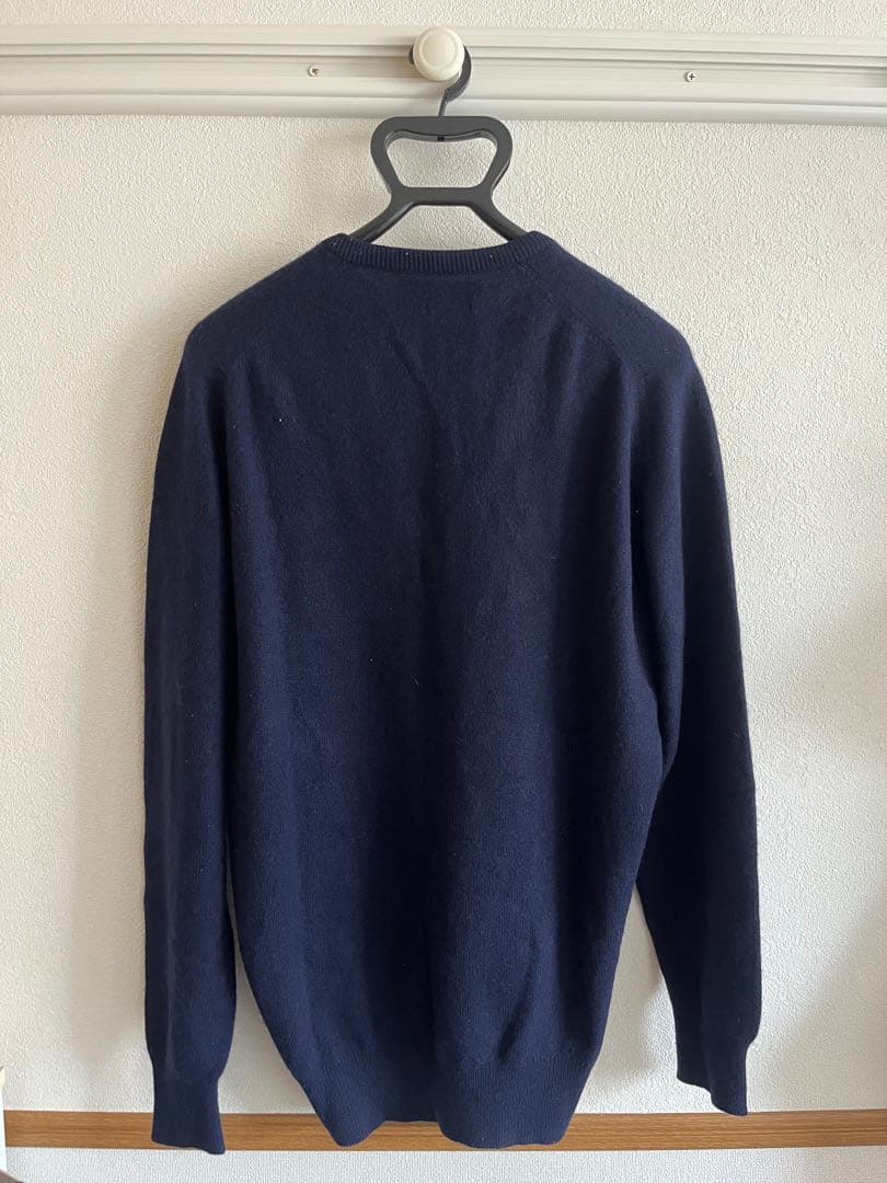 80s スコットランド製　Wolsey カシミヤ Vネック ニット