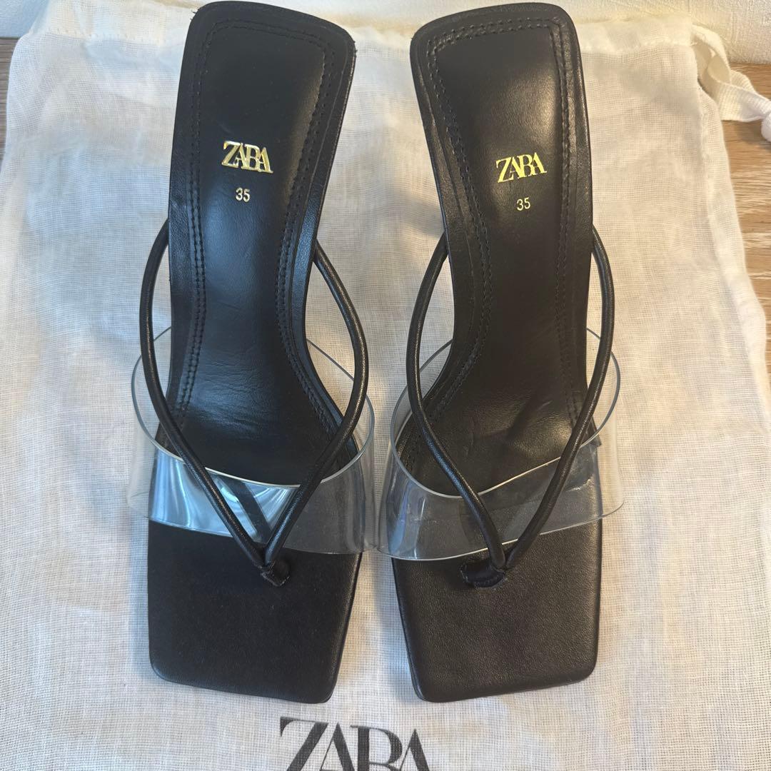 ZARA ブラック ミュール 35サイズ