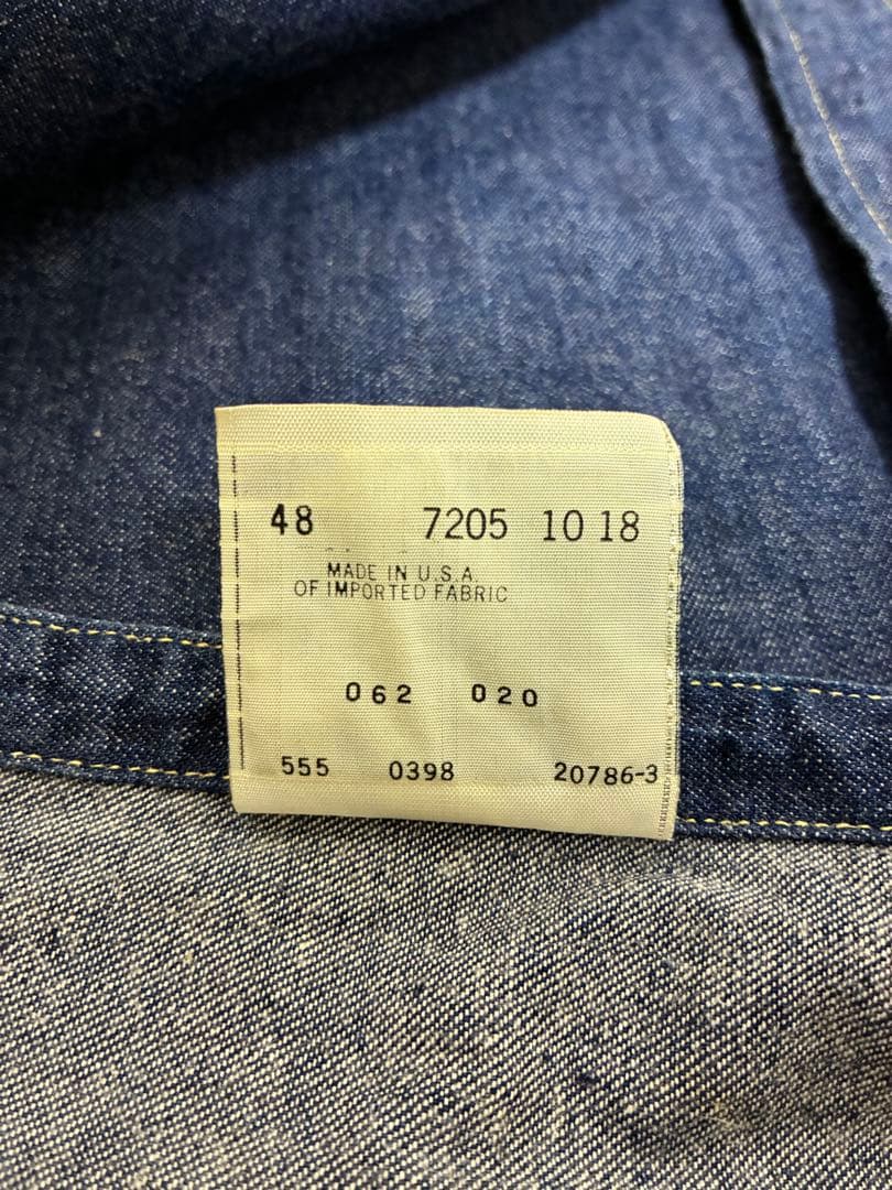 LEVI'S リーバイス ウエスタン デニムシャツ インディゴ 濃紺 USA製