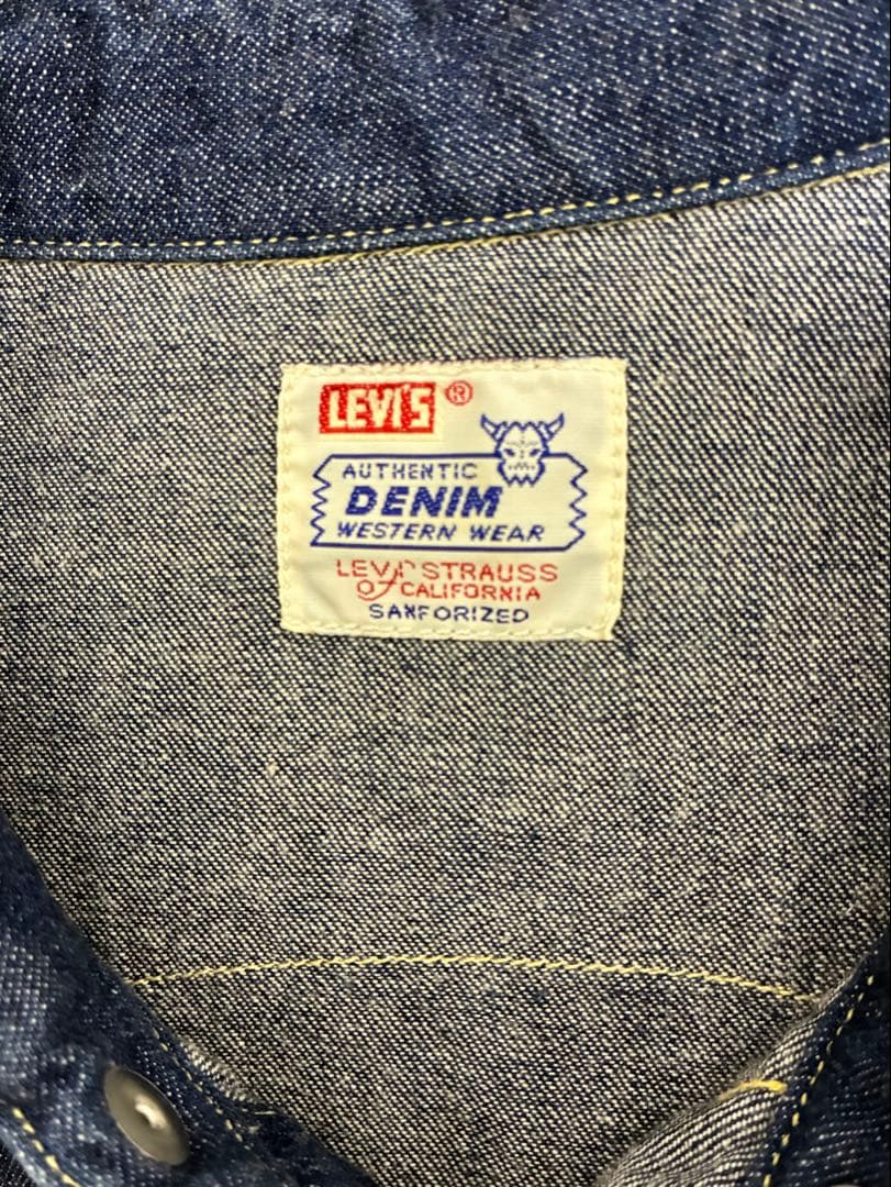 LEVI'S リーバイス ウエスタン デニムシャツ インディゴ 濃紺 USA製