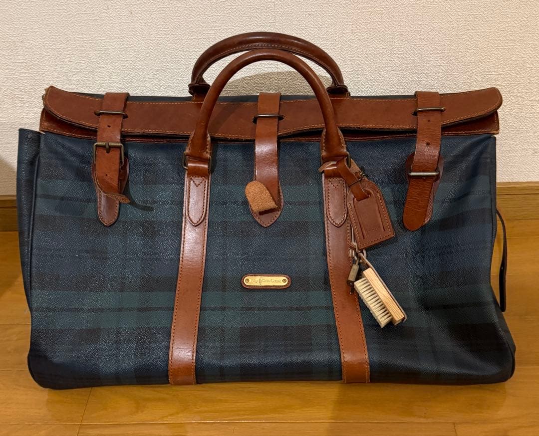 本革　ポロラルフローレン　ボストンバッグ