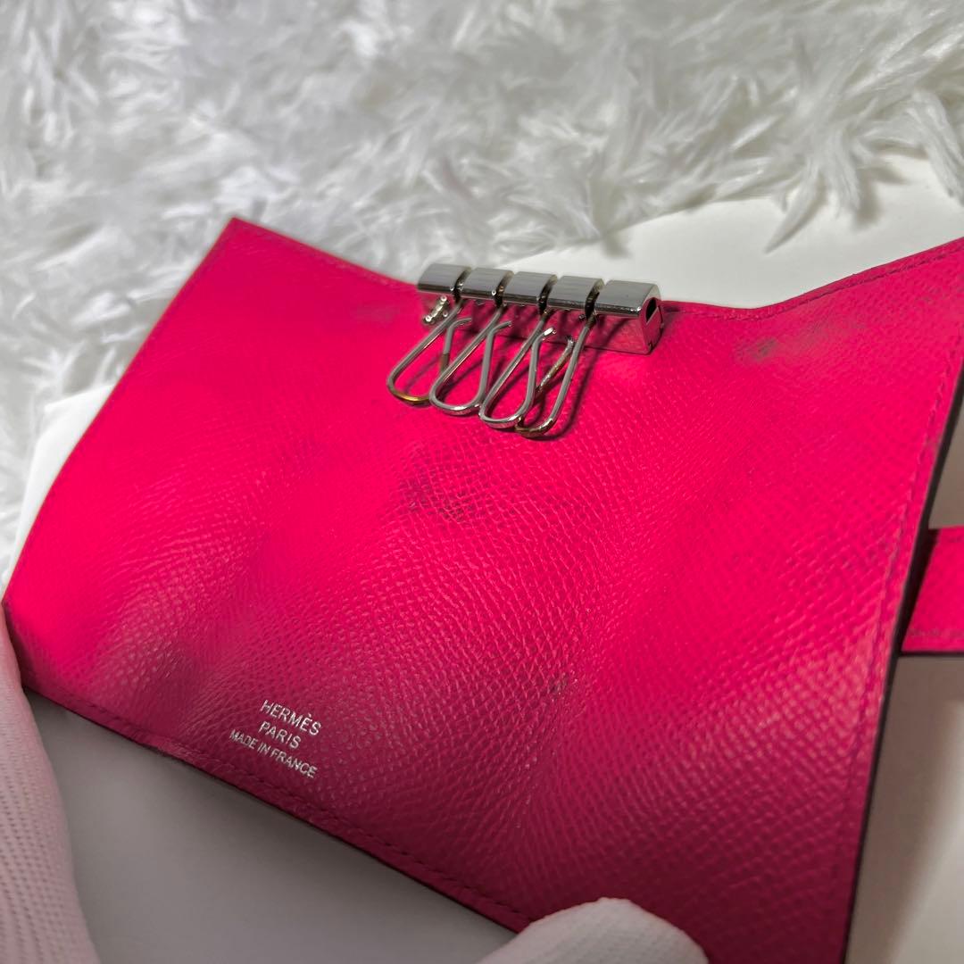エルメス ✨べアン✨キーケース ４連 ピンク系