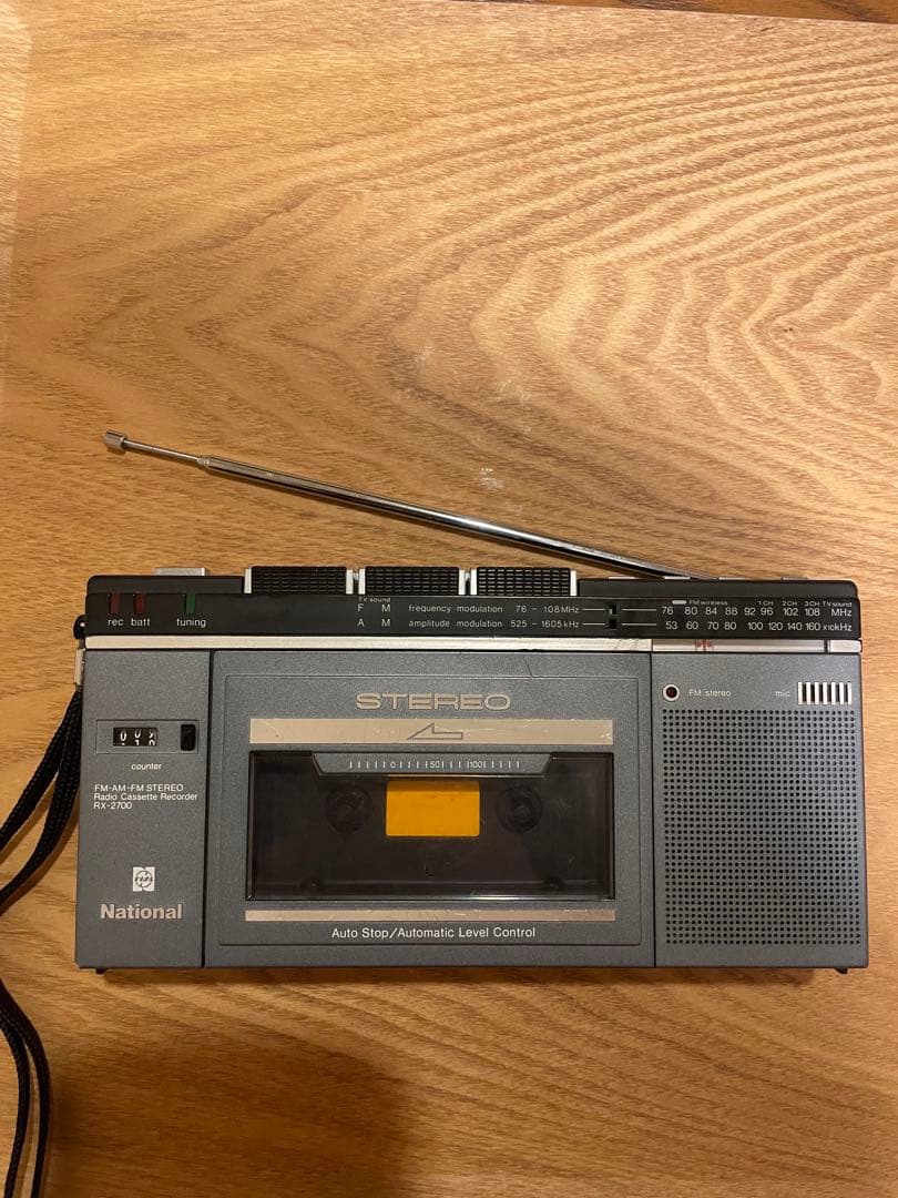 【ジャンク品】National RX-2700 FMAMラジオカセットレコーダー