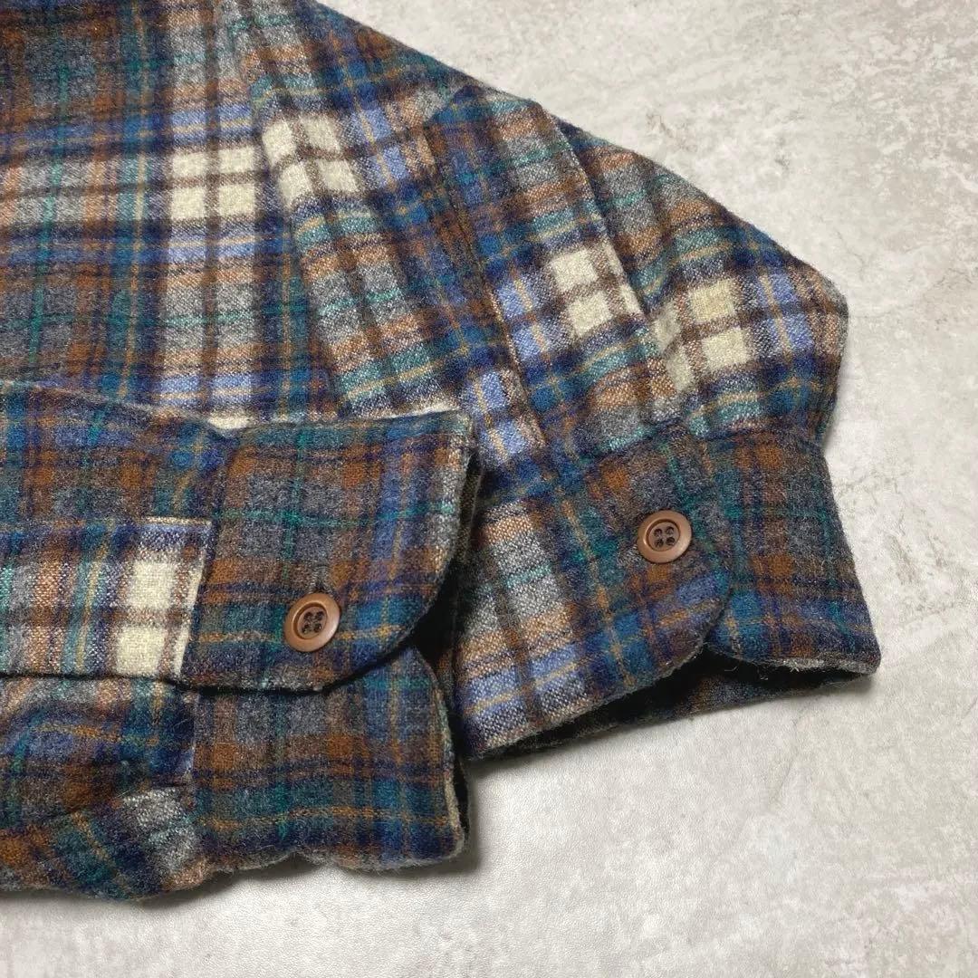 好配色 70s ペンドルトン ウール オンブレ ボードシャツ USA製 XL