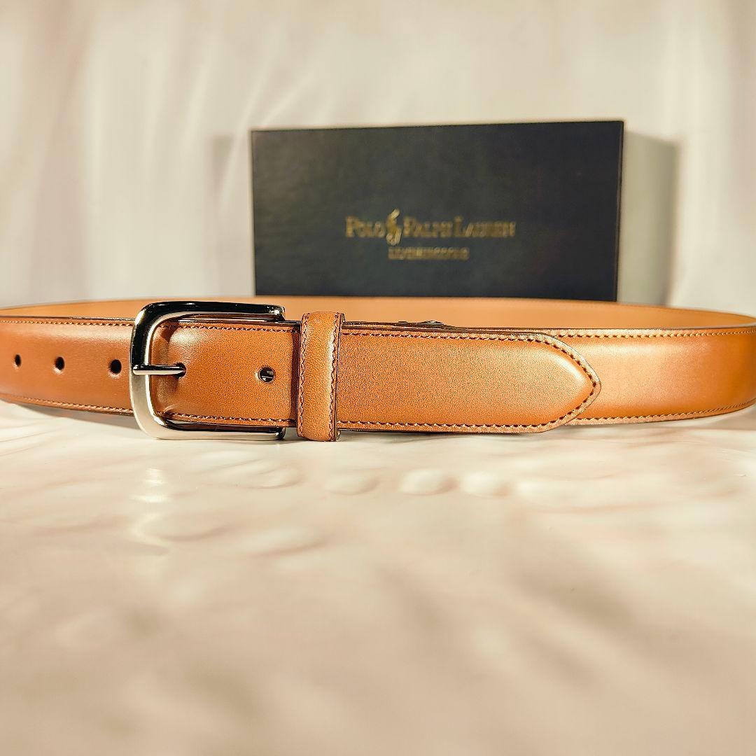 【新品未使用】PRL RALPH LAUREN 高級カーフレザー ドレスベルト