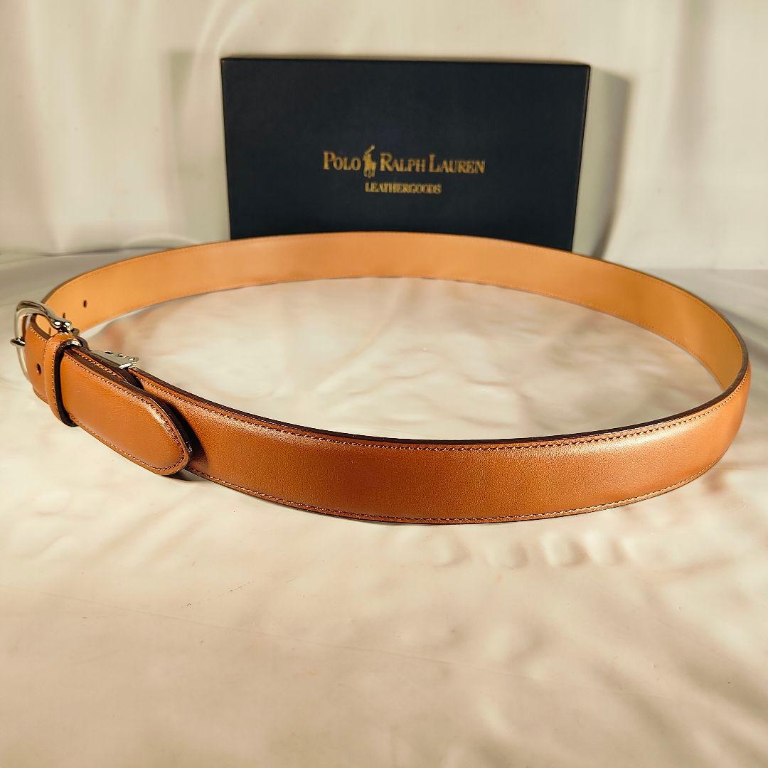 【新品未使用】PRL RALPH LAUREN 高級カーフレザー ドレスベルト