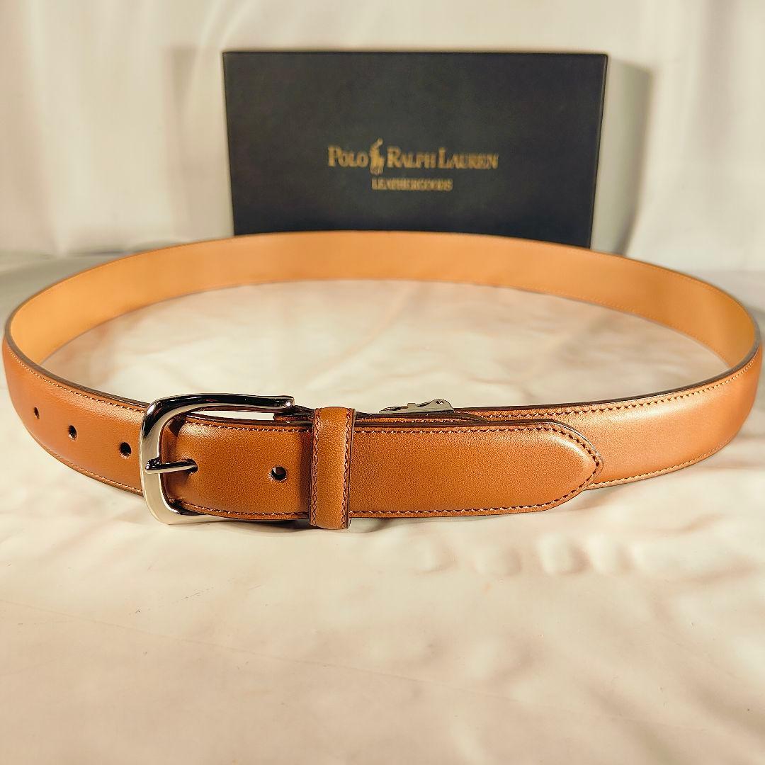 【新品未使用】PRL RALPH LAUREN 高級カーフレザー ドレスベルト