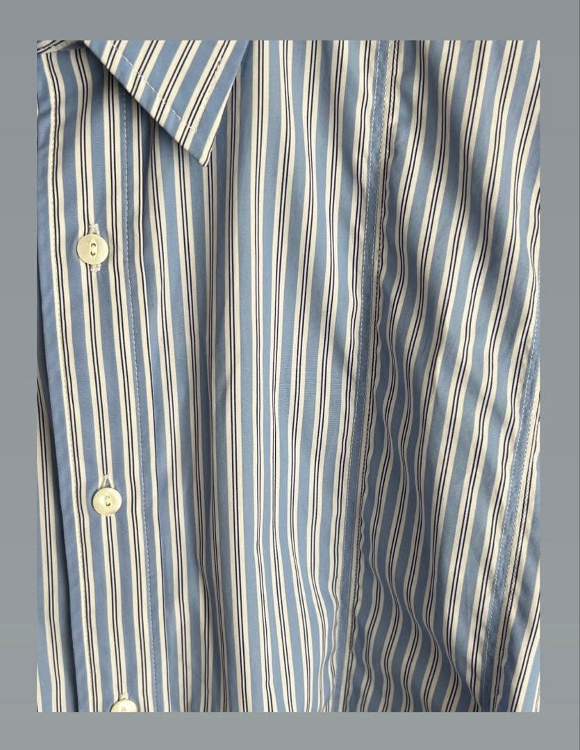 Sillage Stripe Long Shirt ブルーストライプ F