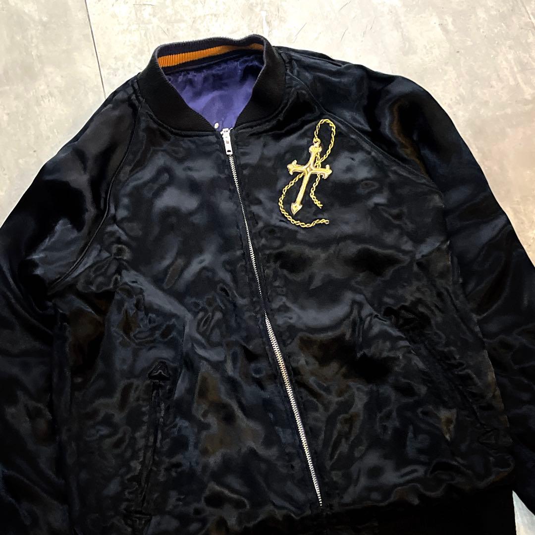 廃盤 OLD DENIME 天使と悪魔　刺繍　リバーシブル　スカジャン　y2k