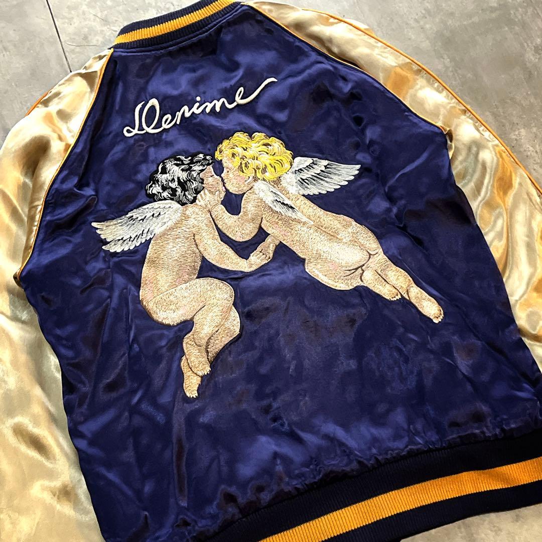 廃盤 OLD DENIME 天使と悪魔　刺繍　リバーシブル　スカジャン　y2k