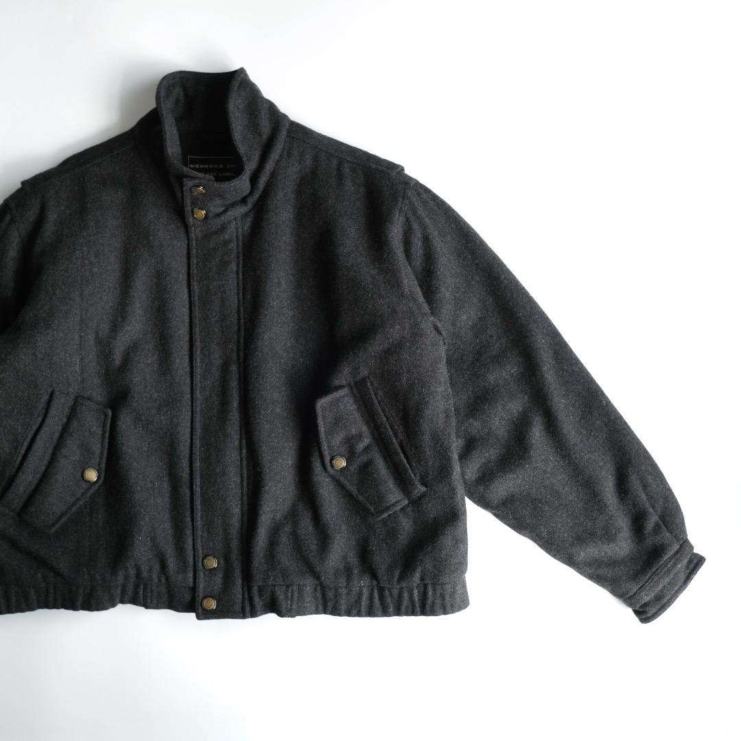 MEMBERS ONLY 中綿入りウールジャケット チャコール XL
