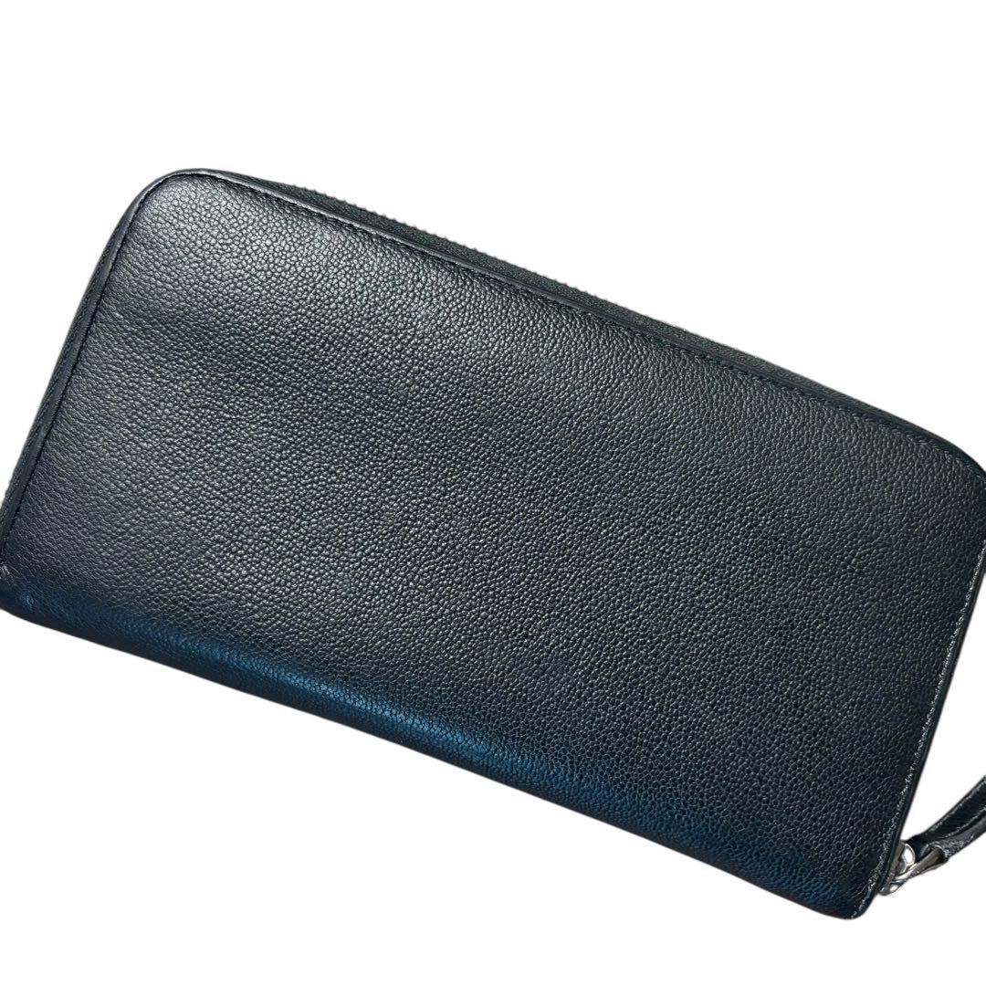 現行モデル　ブルガリ・ブルガリ マン ジップウォレット　レザー　ブラック