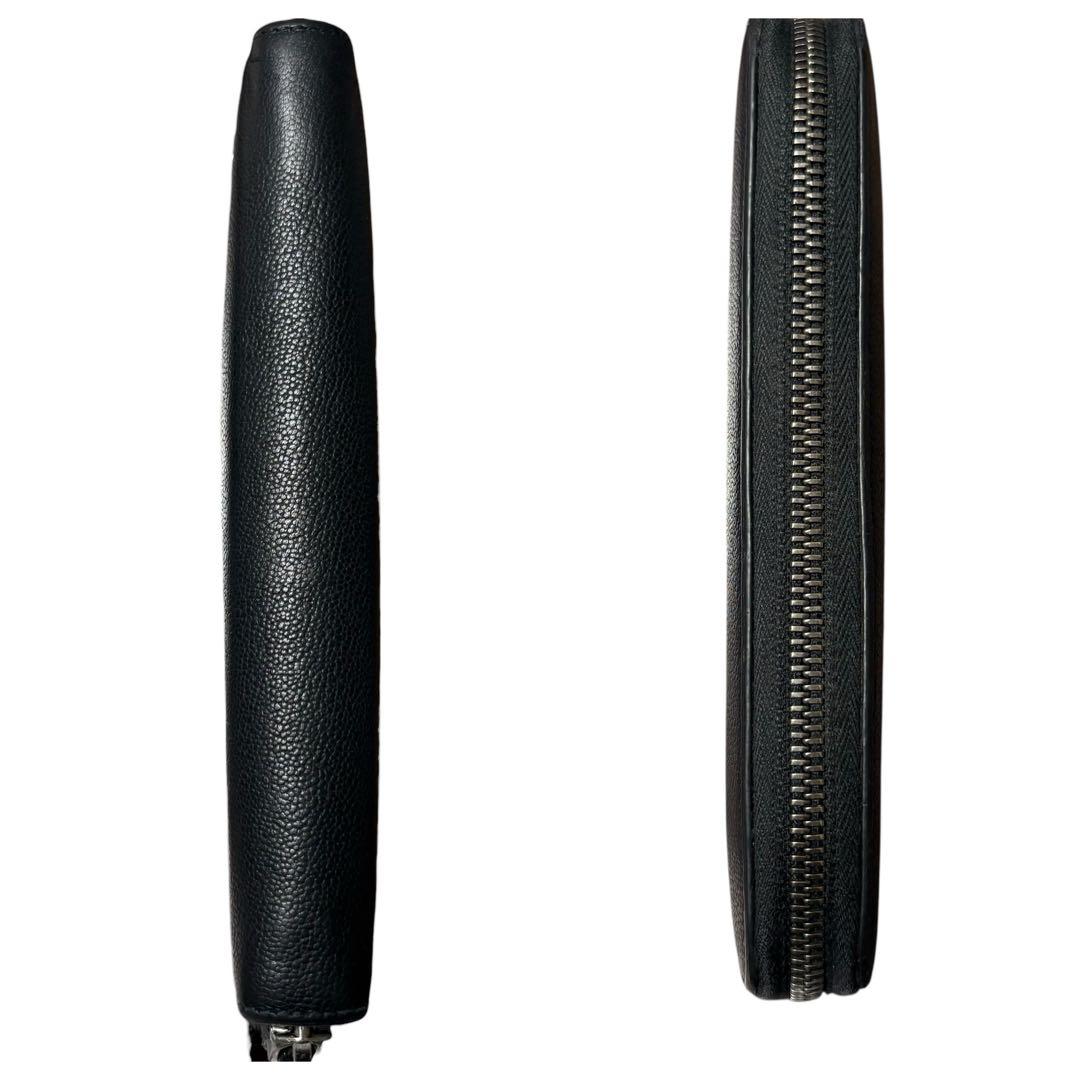 現行モデル　ブルガリ・ブルガリ マン ジップウォレット　レザー　ブラック