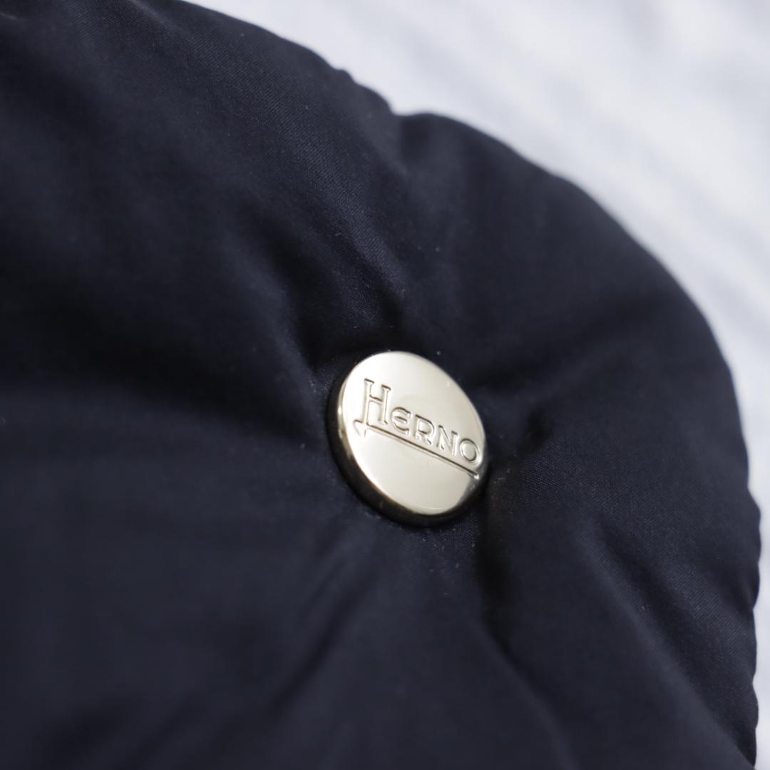 極美品！HERNO ダウン　ネックウォーマー　マフラー　ブラック　スヌード