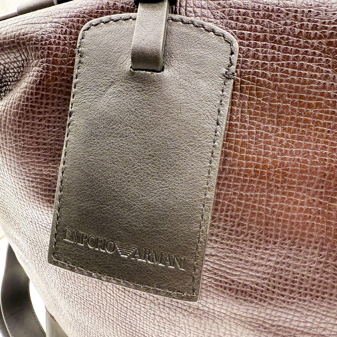 美品◆エンポリオアルマーニ 大容量 2way レザー トートバッグ ビジネス