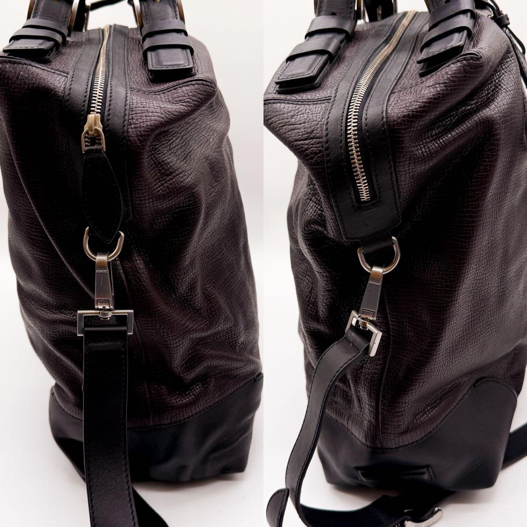 美品◆エンポリオアルマーニ 大容量 2way レザー トートバッグ ビジネス