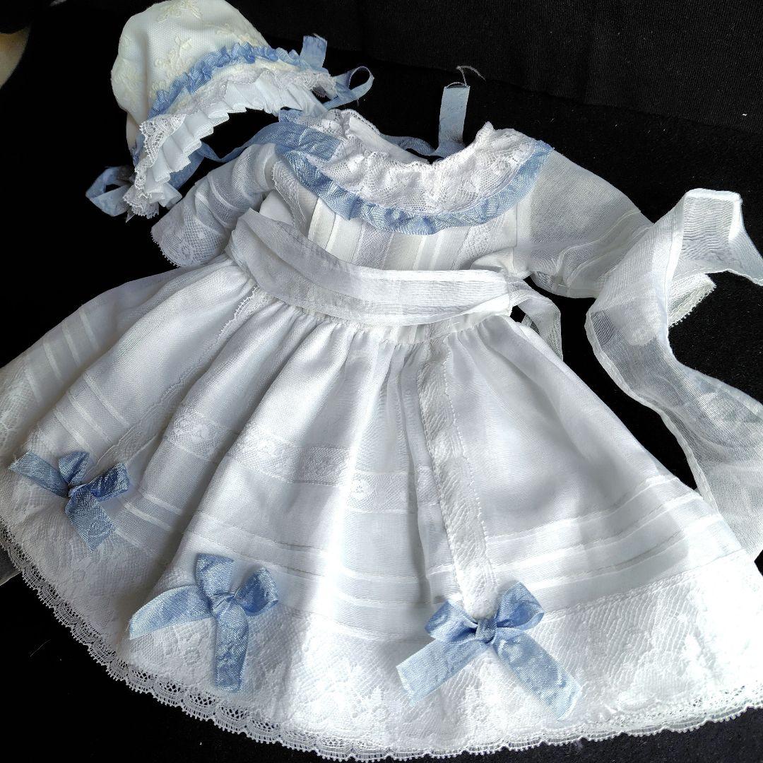 専用アンティークドールドレスとボネの２点セット