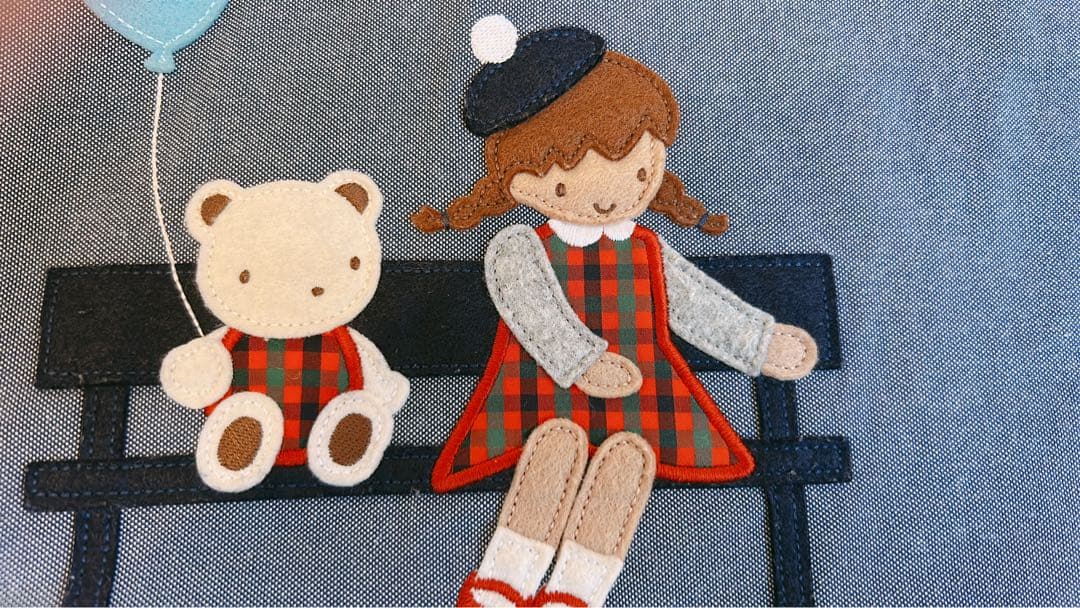 ファミリア 神戸本店限定 マチ付きデニムバッグ 70周年 青デニム