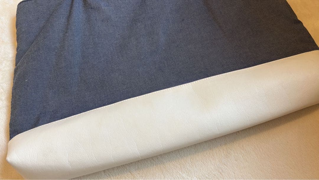 ファミリア 神戸本店限定 マチ付きデニムバッグ 70周年 青デニム