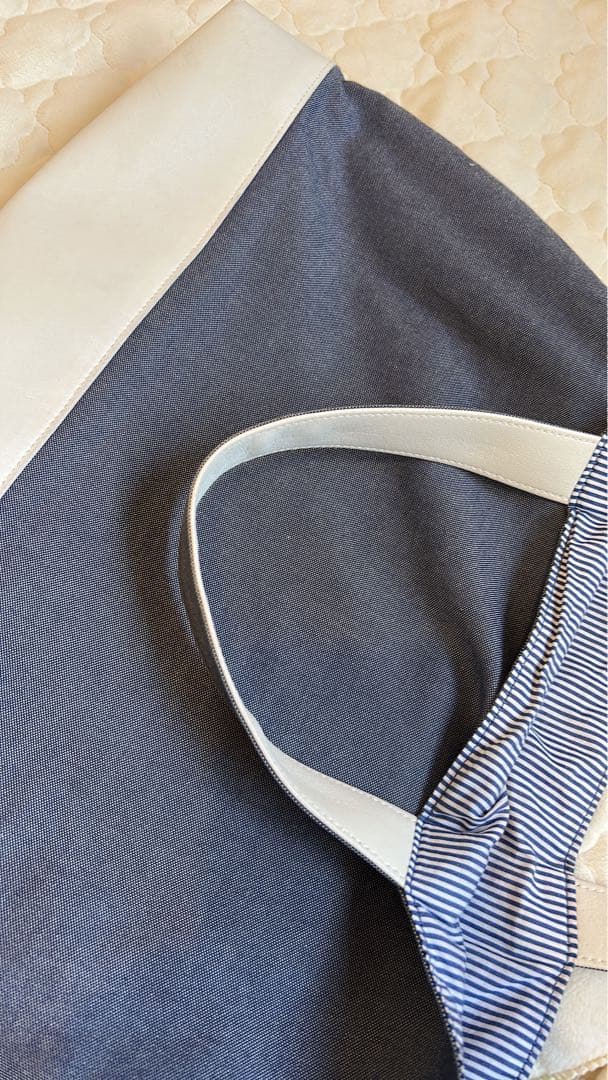 ファミリア 神戸本店限定 マチ付きデニムバッグ 70周年 青デニム