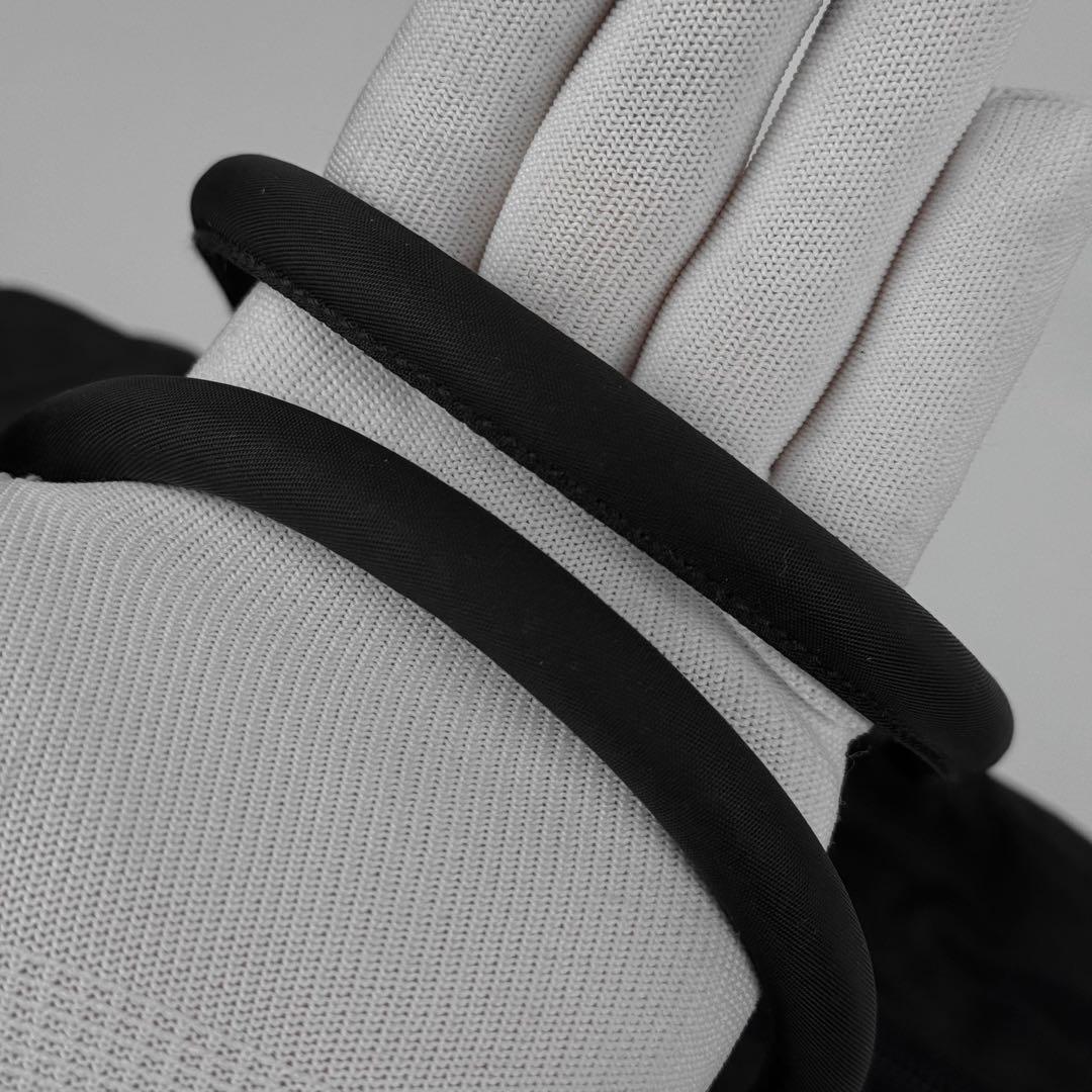 【美品】PRADA プラダ ミニボストンバッグ 三角ロゴ ナイロン 黒 白タグ