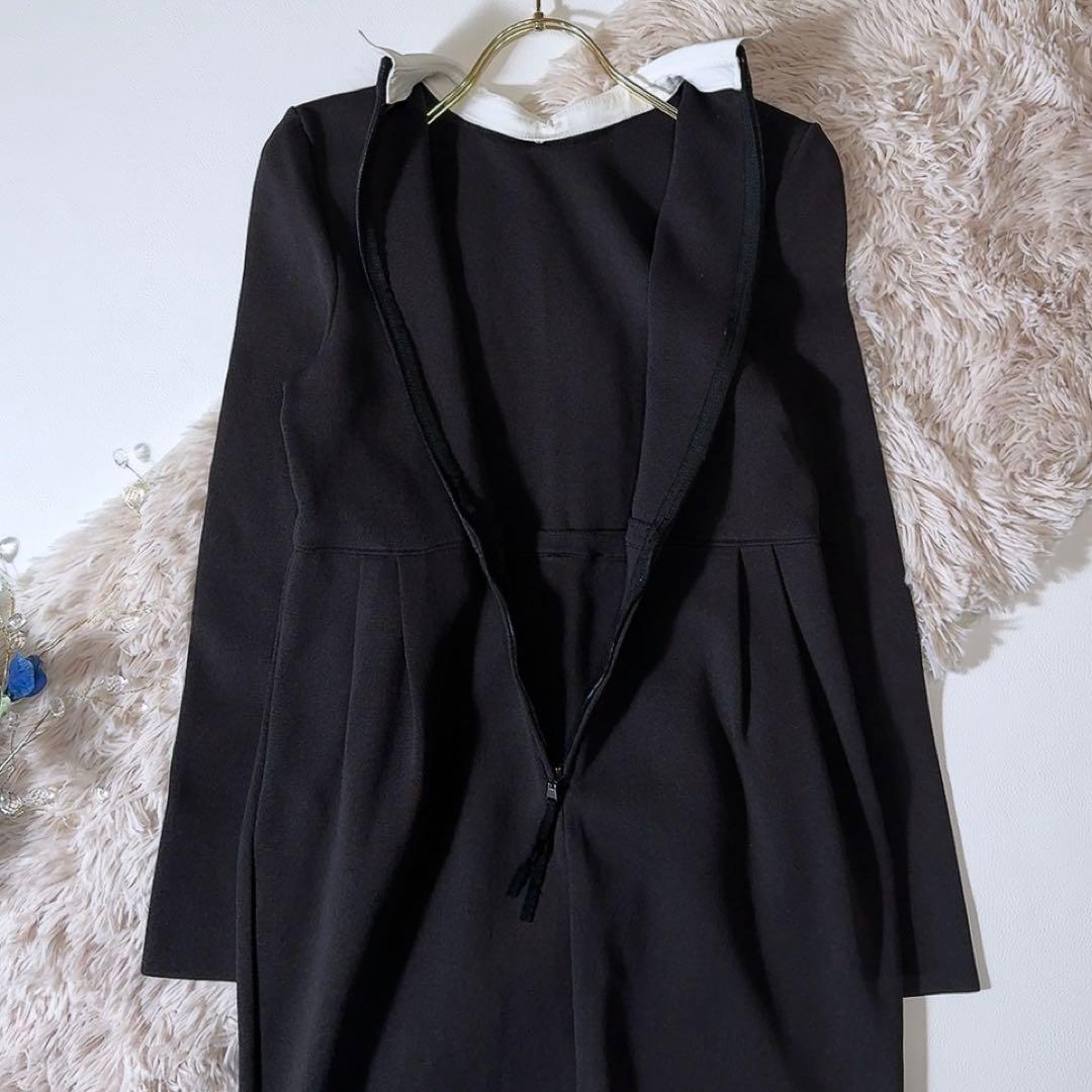 ハ*ー様 極美品ꕥフォクシーブティック グラシュー 白襟ワンピース 2WAY 3