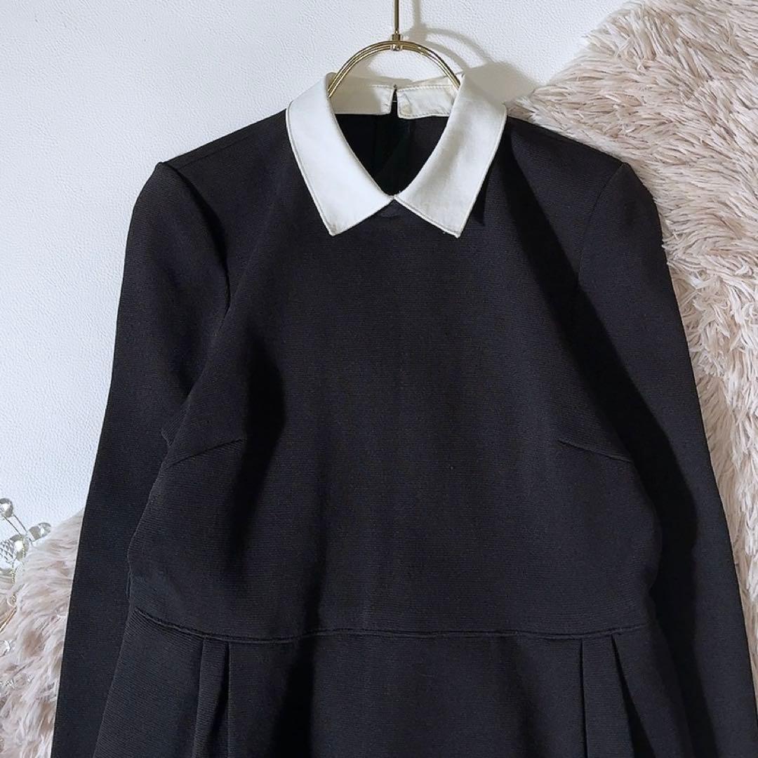 ハ*ー様 極美品ꕥフォクシーブティック グラシュー 白襟ワンピース 2WAY 3