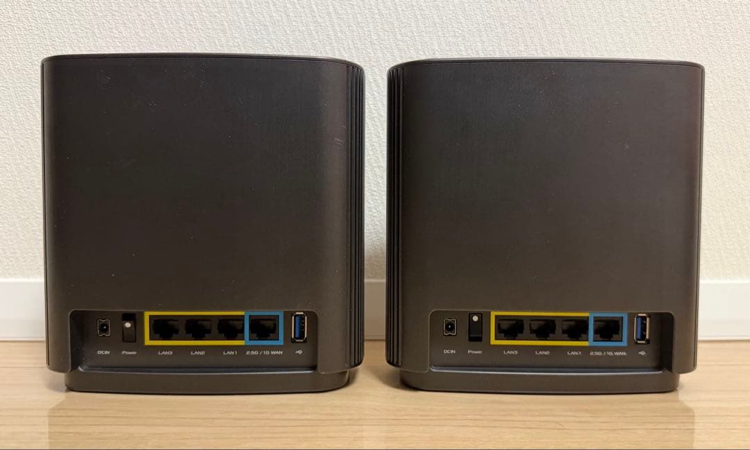 ASUS ZenWiFi AX AX6600(XT8) 2台セット、無線ルーター