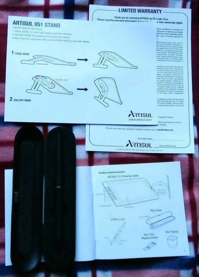 ARTISUL D13 13.3 DRAWING TABLET スタンド付き
