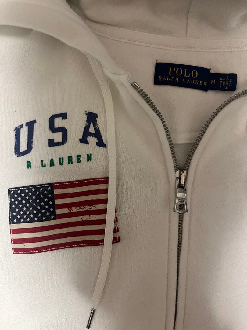 Polo Ralph Lauren USAフラッグ　ジップパーカー M