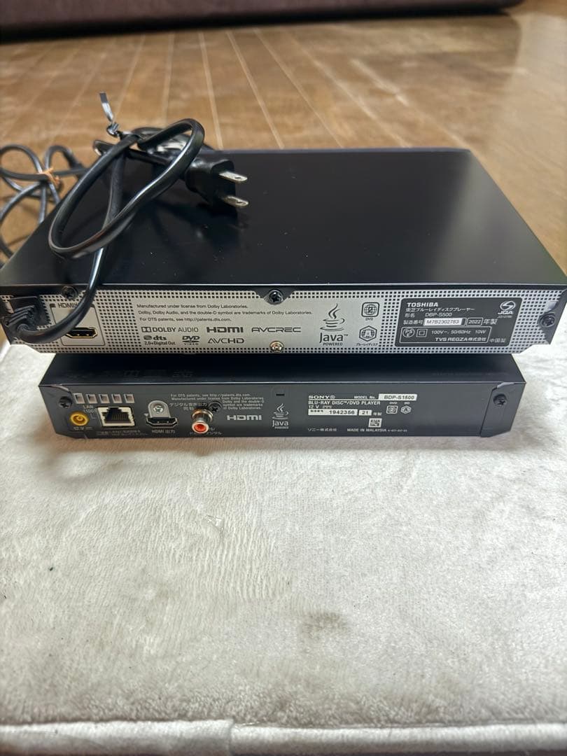 SONYブルーレイプレイヤーBDP-S1500 TOSHIBA DBP-S500
