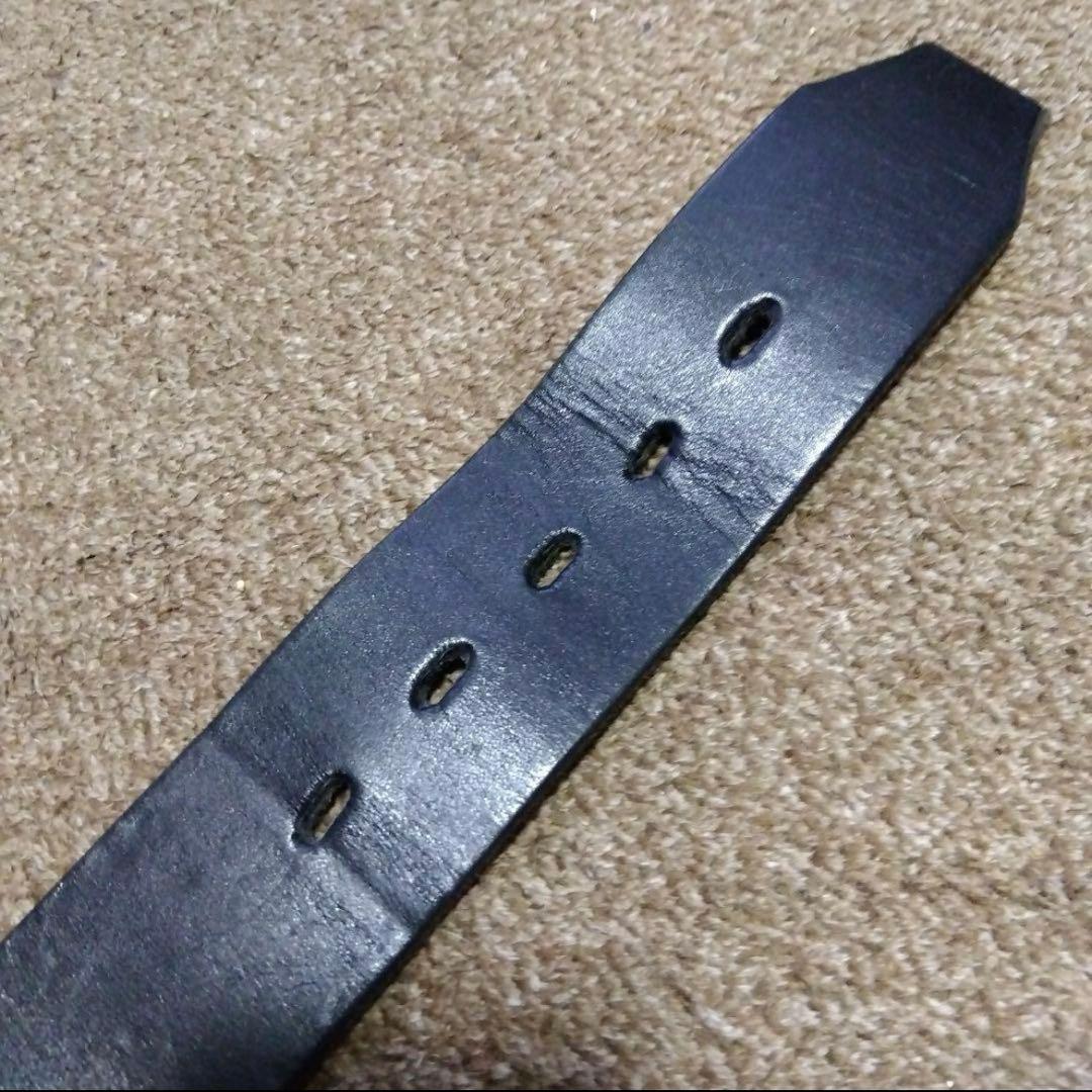 34inch HTC パイソン レザースタッズ ベルト ブラック