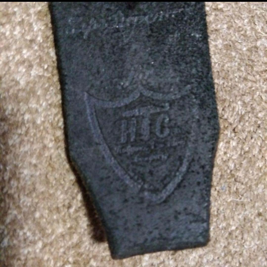 34inch HTC パイソン レザースタッズ ベルト ブラック