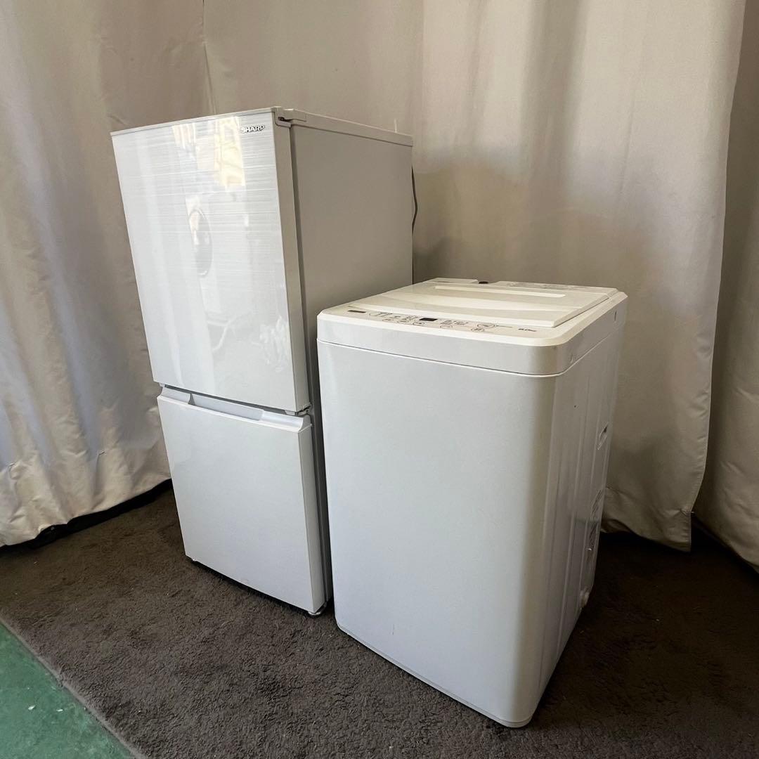 123 ⭕️冷蔵庫　洗濯機　シャープ　一人暮らし　セット　小型　安い　白　設置無料