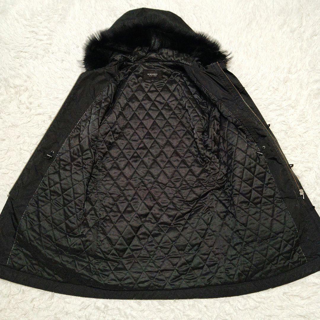 【美品】バーバリーブラックレーベル☆2way ファー　ミリタリー　モッズ　コート