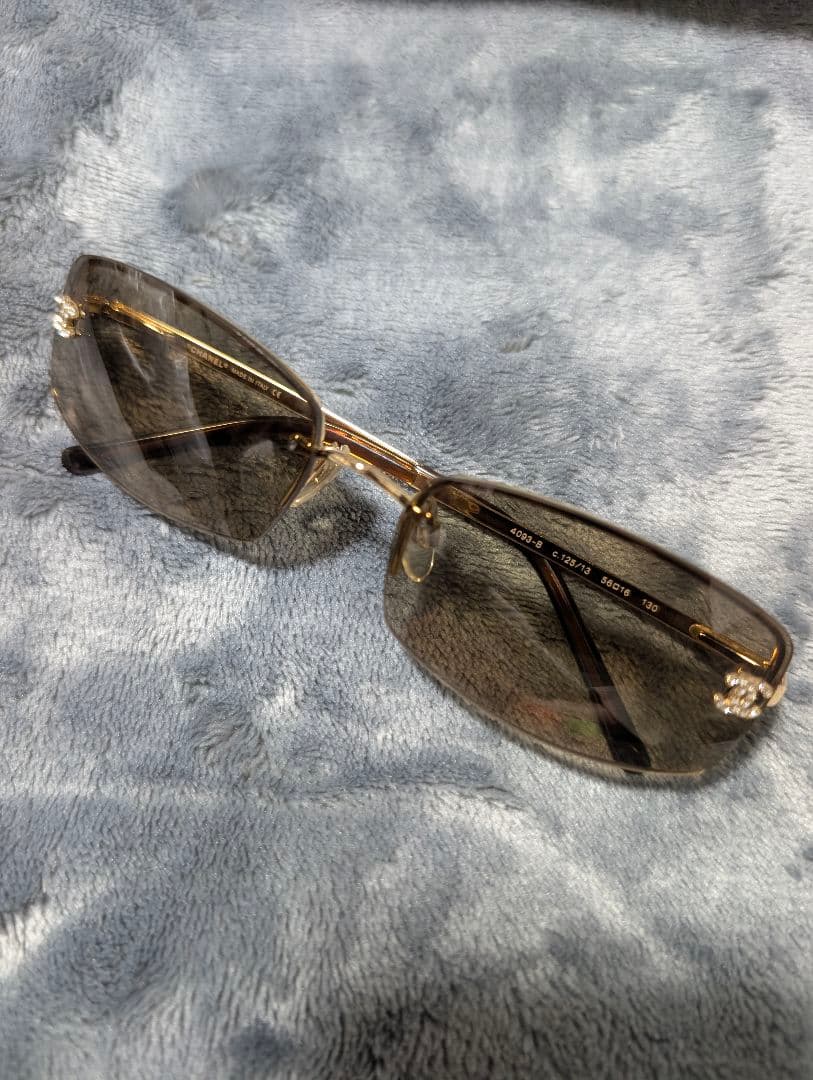 シャネル CHANEL ココマーク サングラス ラインストーン 4093-B