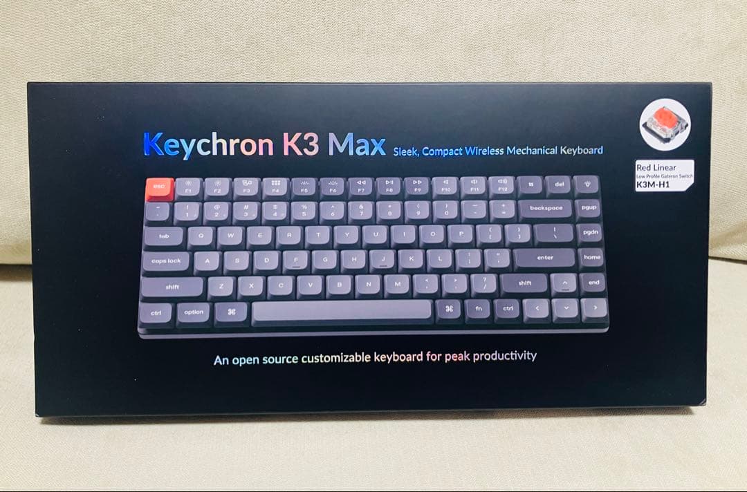 Keychron K3 Max ワイヤレス US ANSI 配列 赤軸 RGB