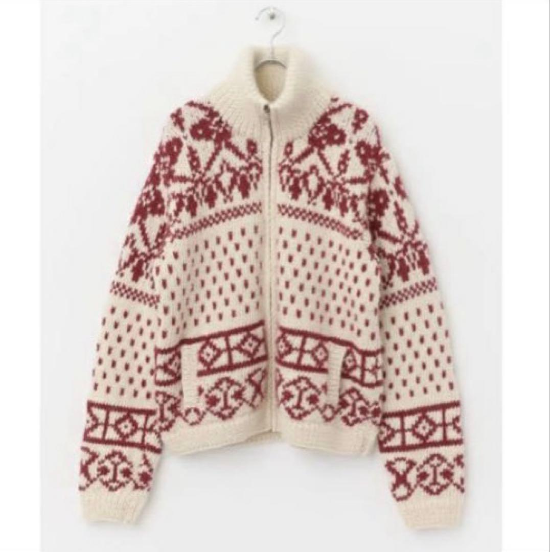 KHWOOPA×DOORS 別注 ノルディック柄ジップカーディガン　新品